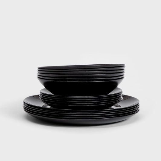 CAPRI Black Ceramic Dinner Set 18 Pieces