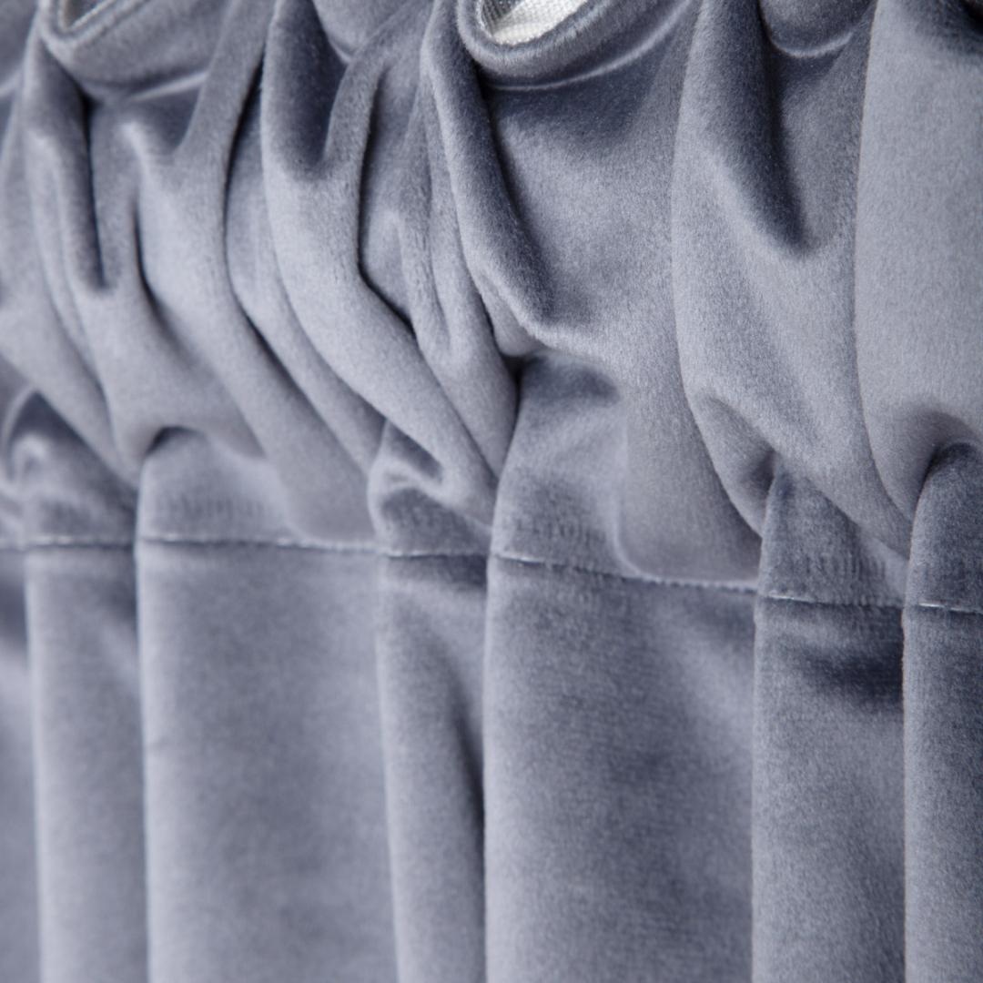 B2 Velvet Dark Grey Blackout Curtain
