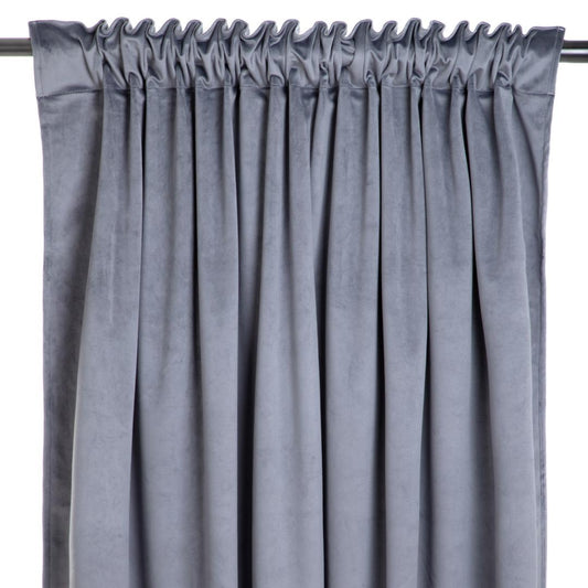 B2 Velvet Dark Grey Blackout Curtain