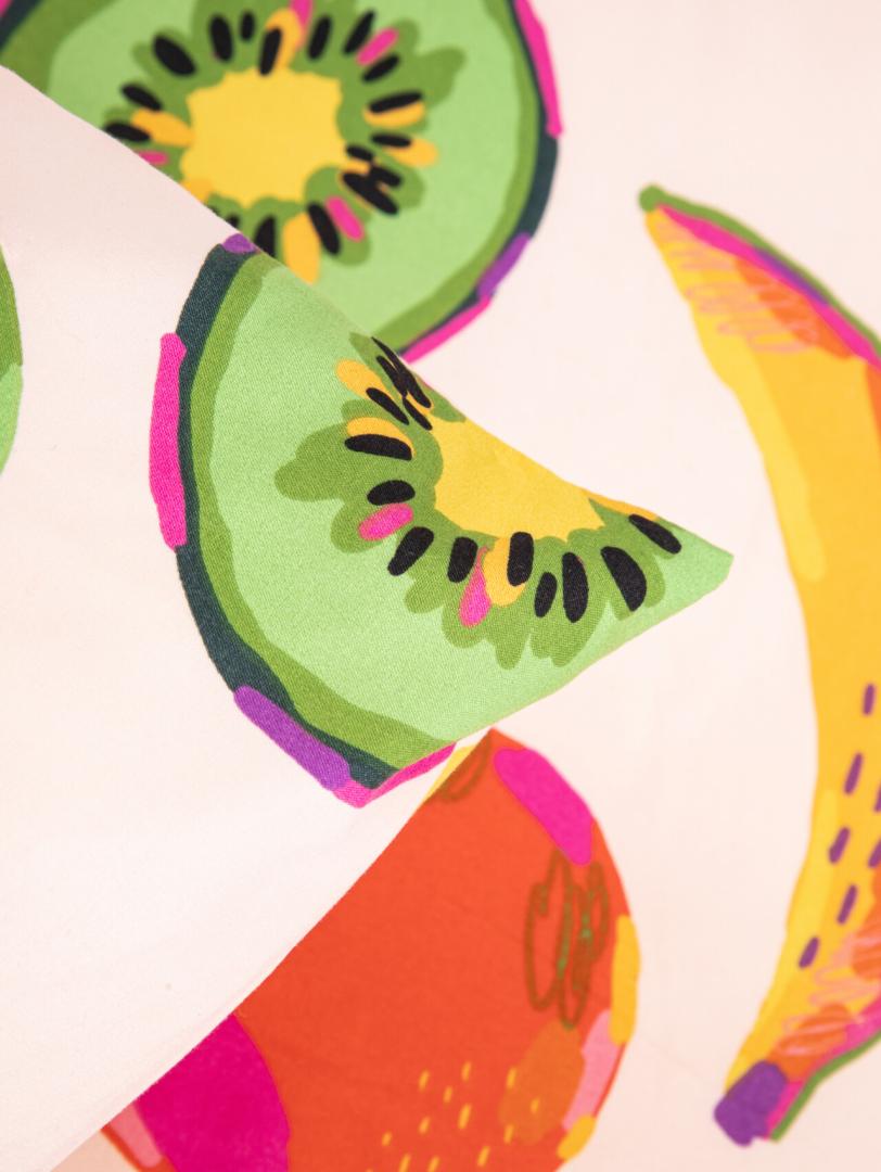 Bed linen set FRUTTI Microfiber Fruit Pattern Bed Linen Set 220x200 cm