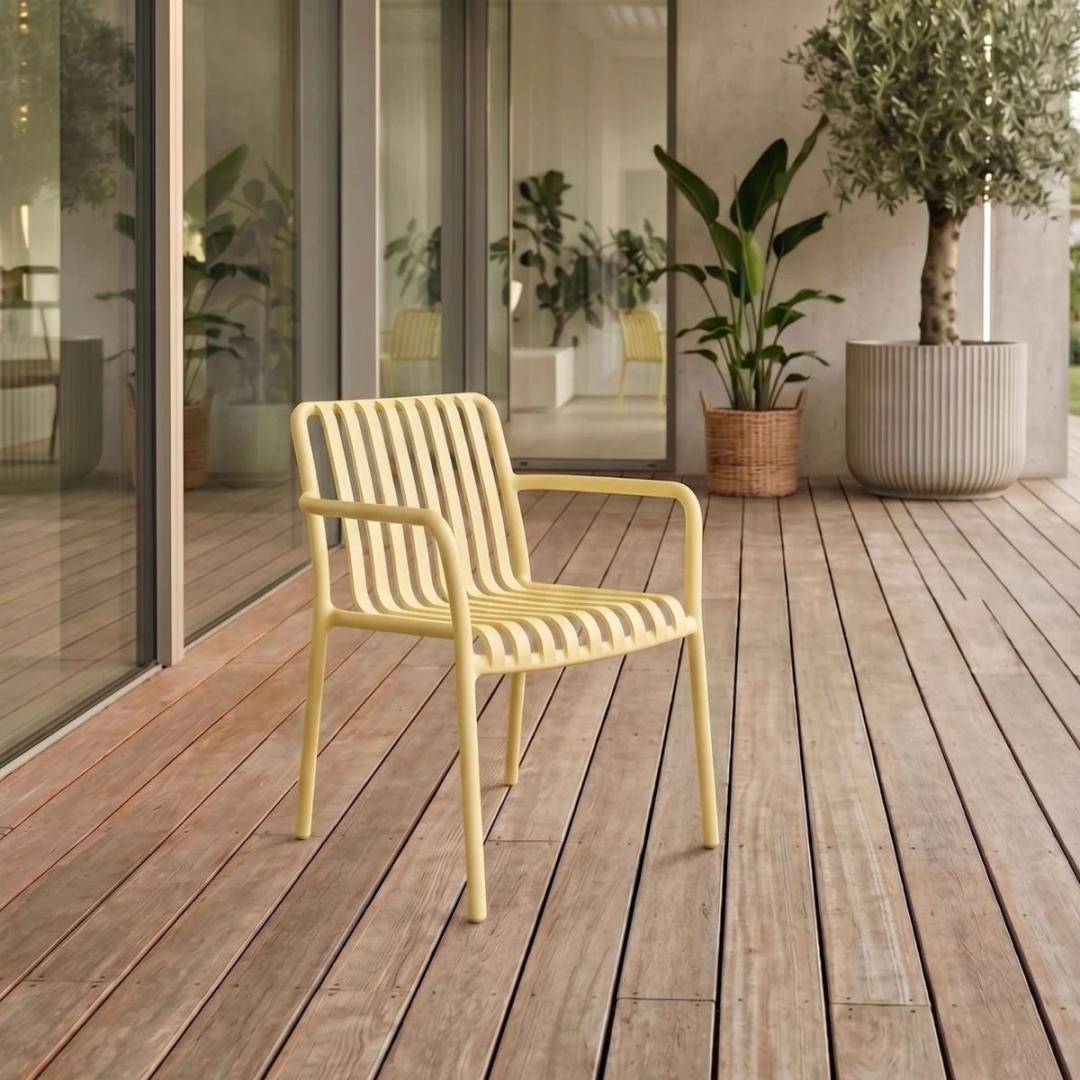 VALORO Mustard Garden Chair - Lightweight & UV Resistant