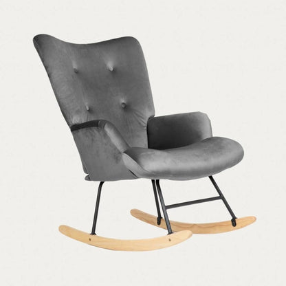 B2 MOSS PLUS 2in1 Velour Grey Armchair - Comfortable Seating