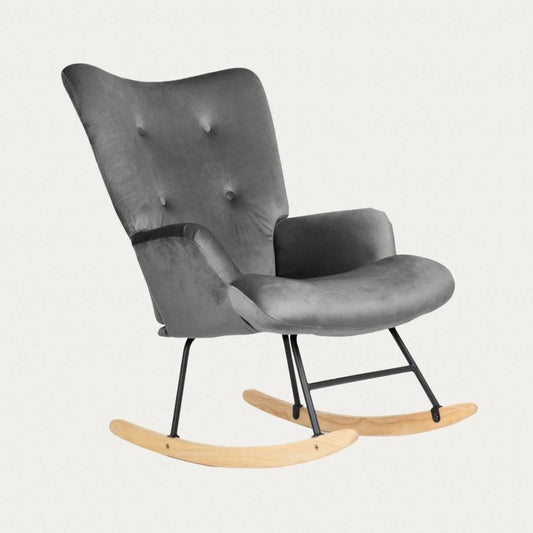 B2 MOSS PLUS 2in1 Velour Grey Armchair - Comfortable Seating