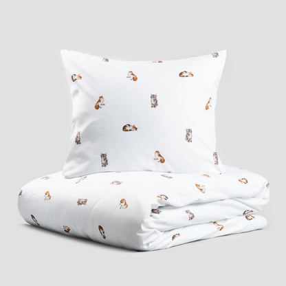 GATTINO Cat Motif Microfibre Bedding Set 160x200 cm