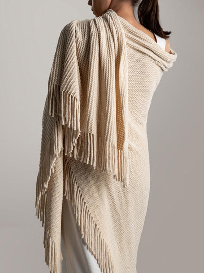 CHENILLE Ecru Chenille Blanket 130x170 cm