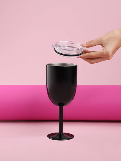 RONNE Wine Glass 360ml Black Stainless Steel
