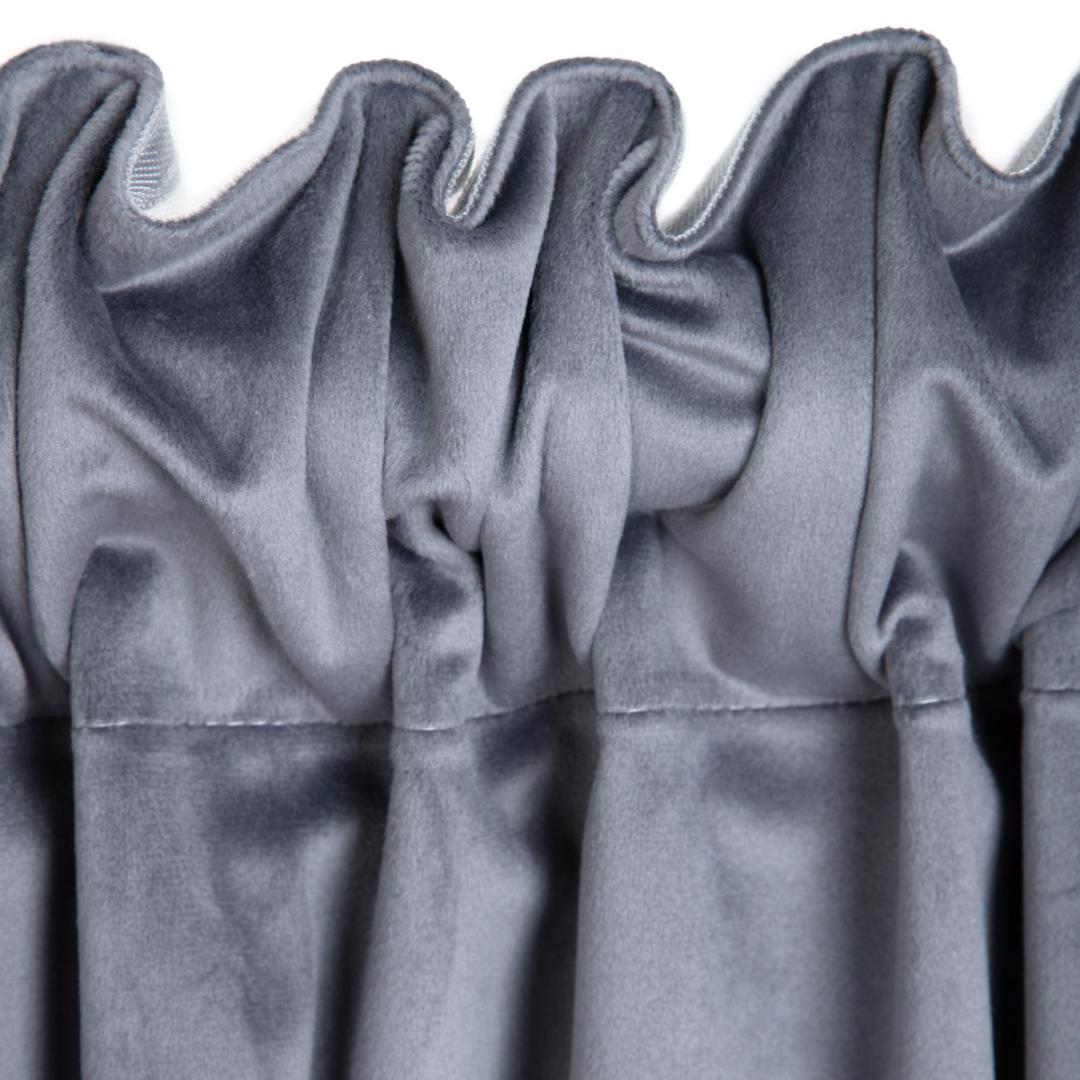 B2 Velvet Dark Grey Blackout Curtain