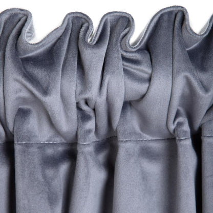 B2 Velvet Dark Grey Blackout Curtain