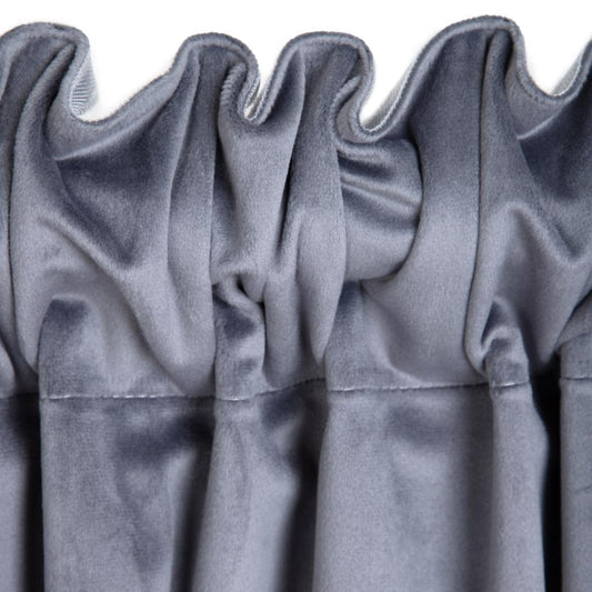 B2 Velvet Dark Grey Blackout Curtain