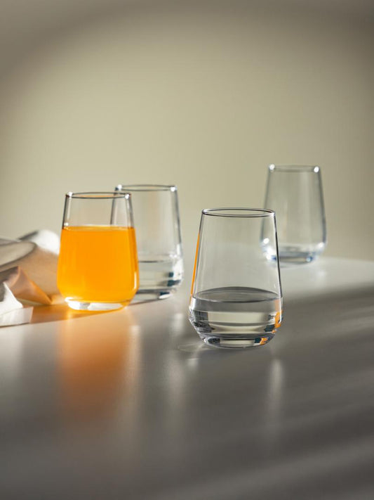 CEFALU Glasses Set of 4 - Transparent Glass Mugs