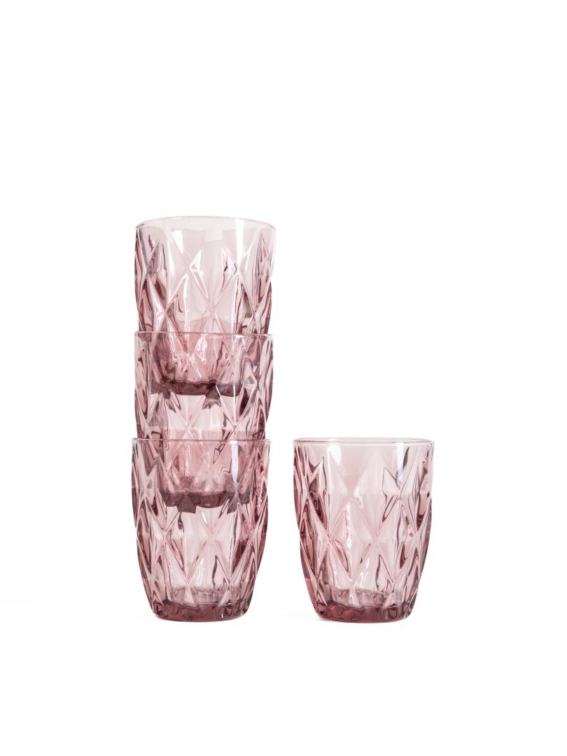 LUNO Pink Glasses Set 4pc 280ml