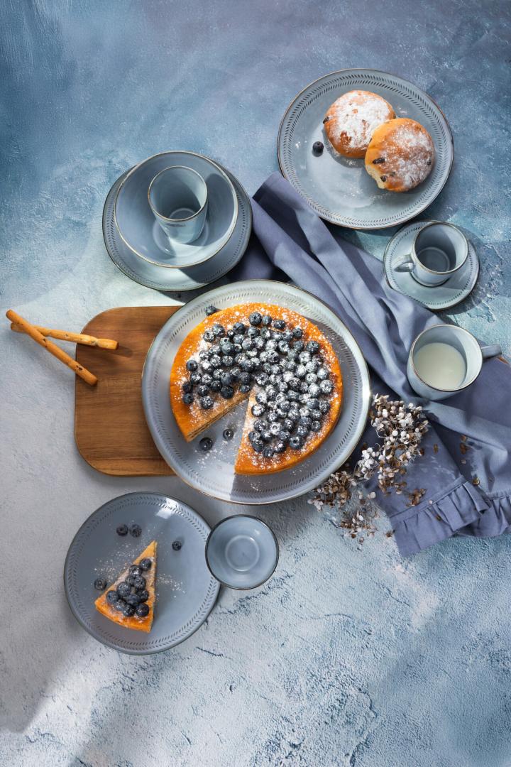 BLUEJEANS Dessert Plate Light Blue Stoneware 24cm