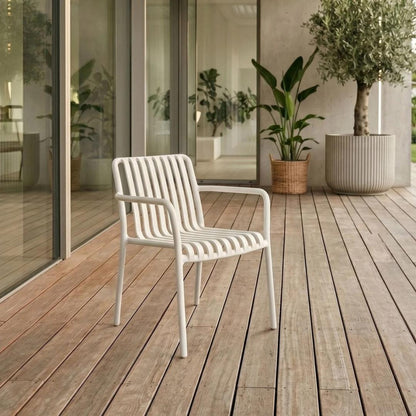 VALORO White Garden Chair - Lightweight Outdoor Seating