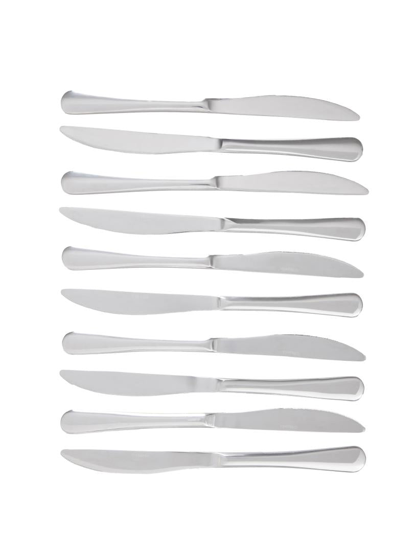 Vienna Dinner Knife Set 10 pcs Silver Stainless Steel 23.2 cm