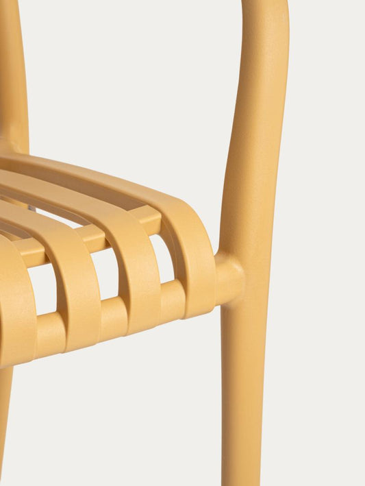 VALORO Mustard Garden Chair - Lightweight & UV Resistant