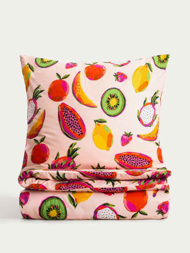 Bed linen set FRUTTI Microfiber Fruit Pattern Bed Linen Set 220x200 cm