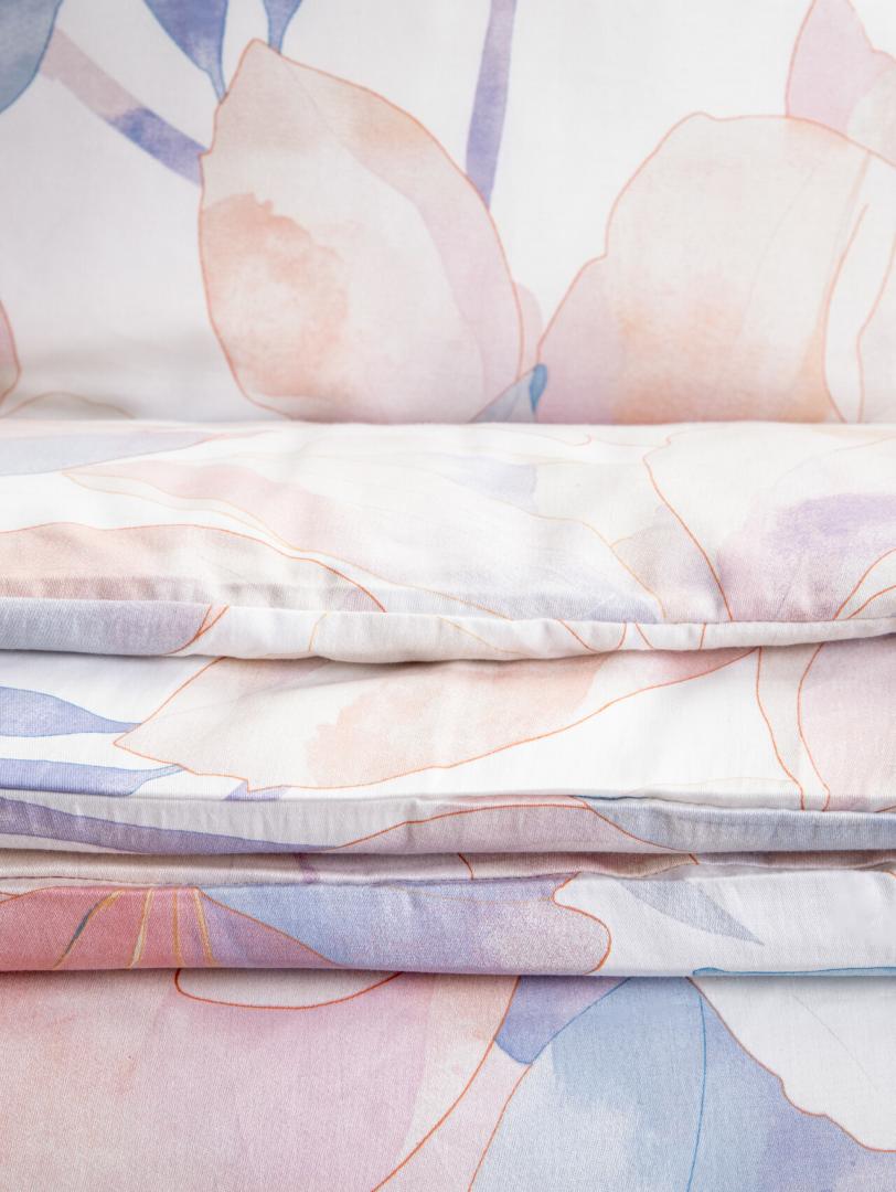 Bed linen set ROSA Satin Floral Bed Linen Set 140x200 + 70x80 cm
