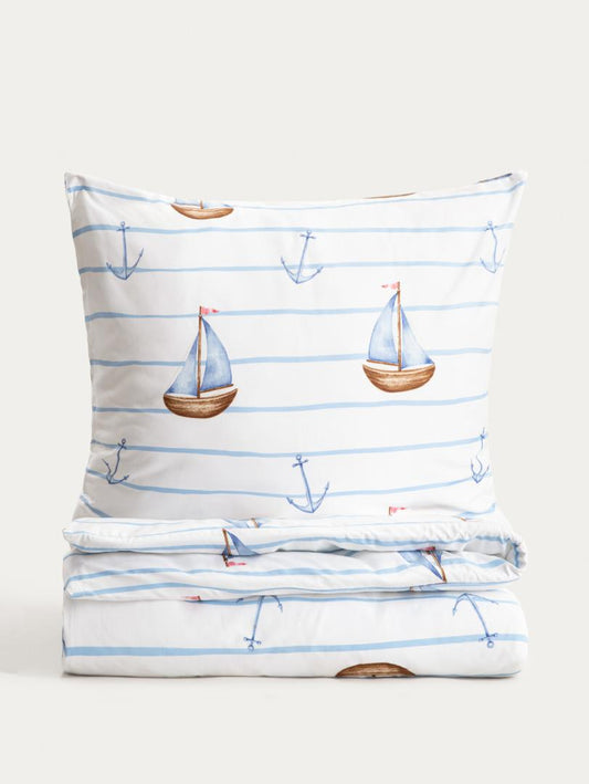 Bed linen set EC ISLA Microfiber Sailboat Bedding Set 140x200 + 70x80 cm