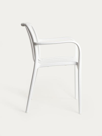 VALORO White Garden Chair - Lightweight Outdoor Seating