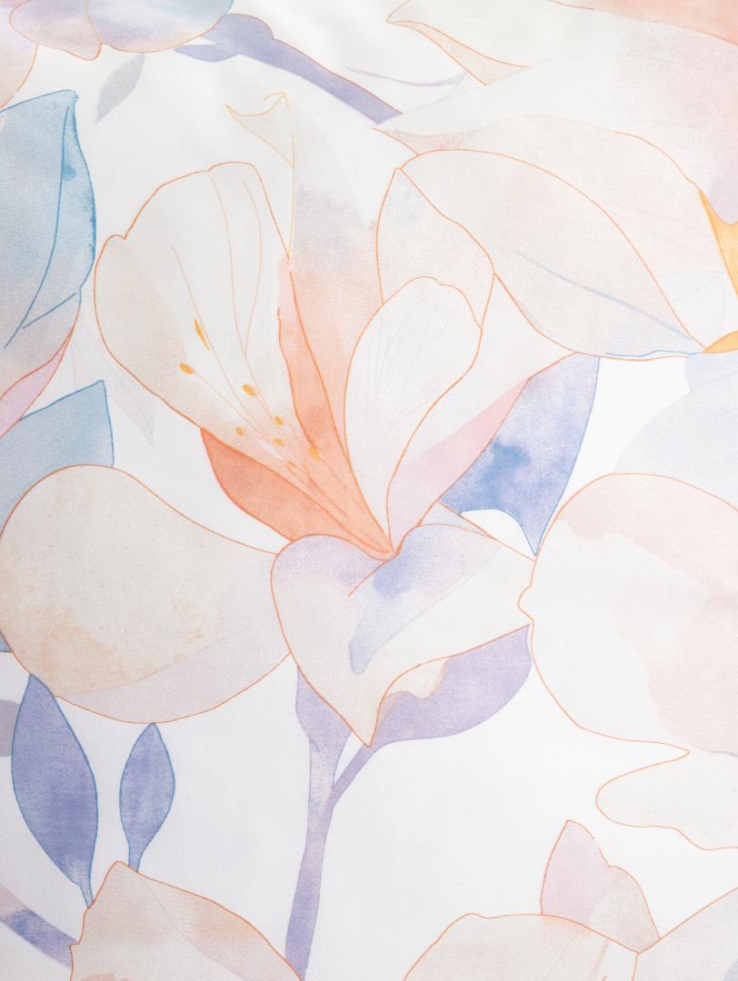 Bed linen set ROSA Satin Floral Bed Linen Set 140x200 + 70x80 cm