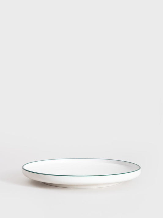 BLYDE Porcelain Plate with Green Rim 20cm
