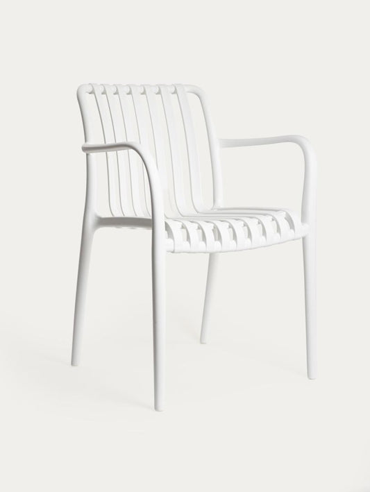 VALORO White Garden Chair - Lightweight Outdoor Seating