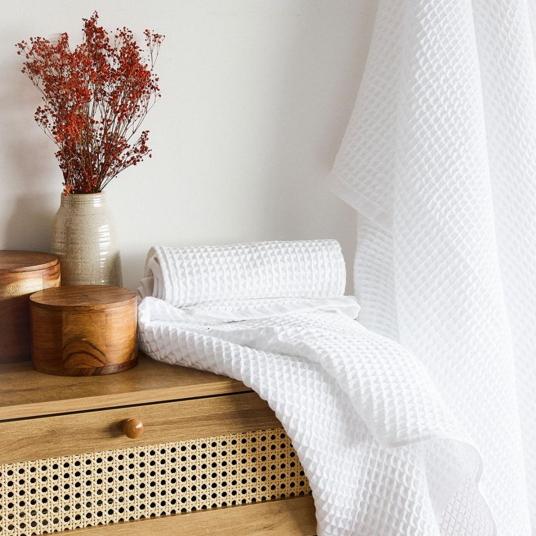 VAFFEL White Cotton Towel 70x130cm Soft & Absorbent