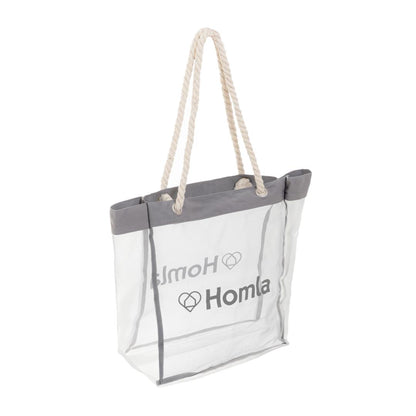 HOMLA Grey Shopping Bag 55x40x20 cm