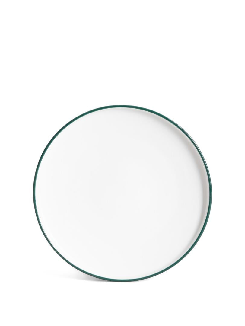 BLYDE Porcelain Plate with Green Rim 20cm