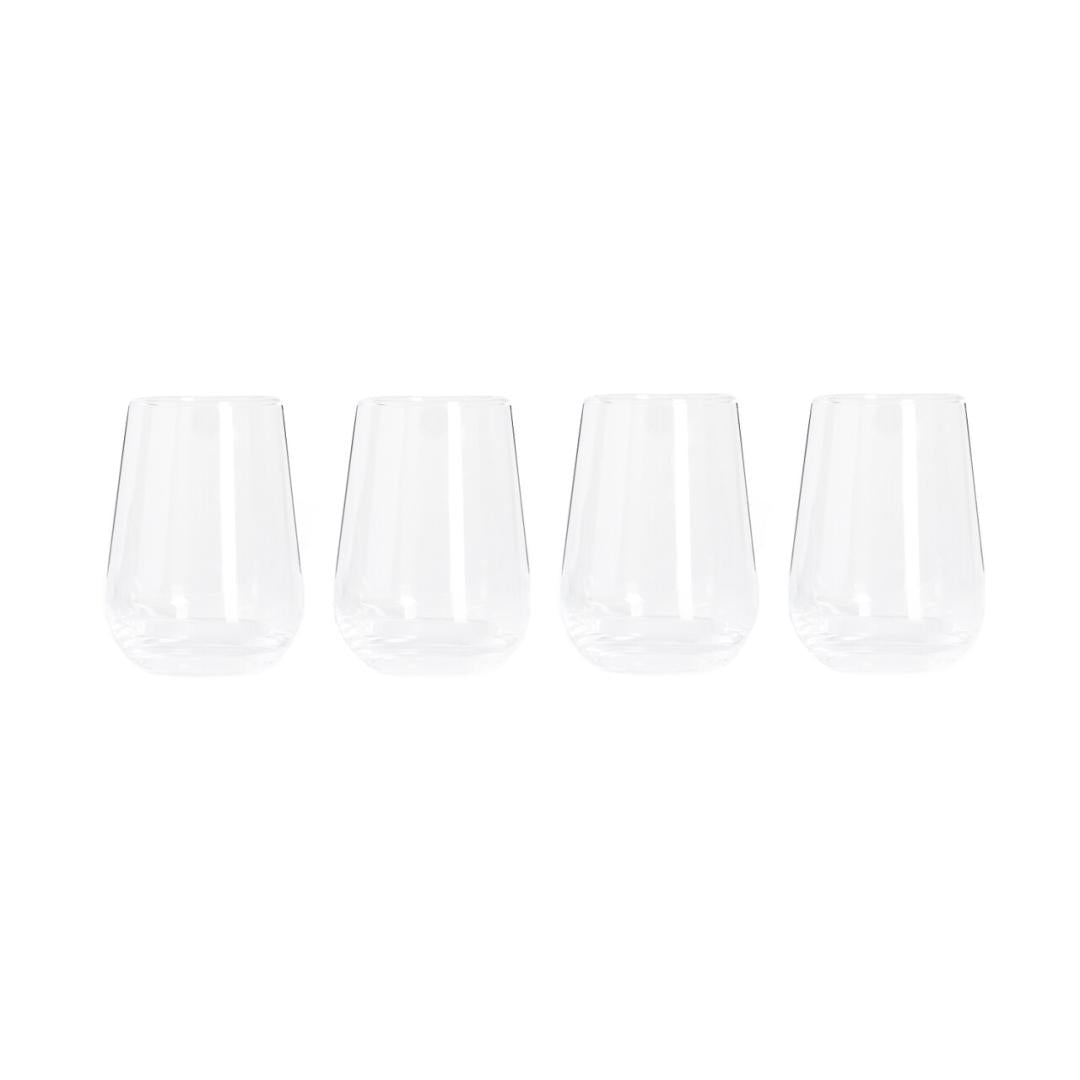 CEFALU Glasses Set of 4 - Transparent Glass Mugs