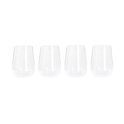 CEFALU Glasses Set of 4 - Transparent Glass Mugs
