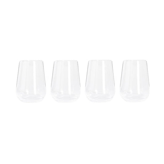 CEFALU Glasses Set of 4 - Transparent Glass Mugs