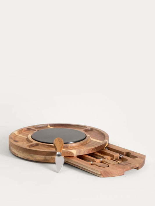 Set b2 FRESCA 6-Piece Wooden Serving Set with Knives