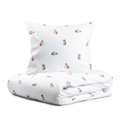 GATTINO Microfibre Bedding Set with Kitten Pattern 220x200 cm