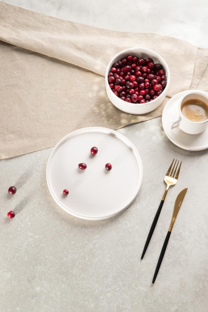 FAMELIO White Dessert Plate 21.5cm