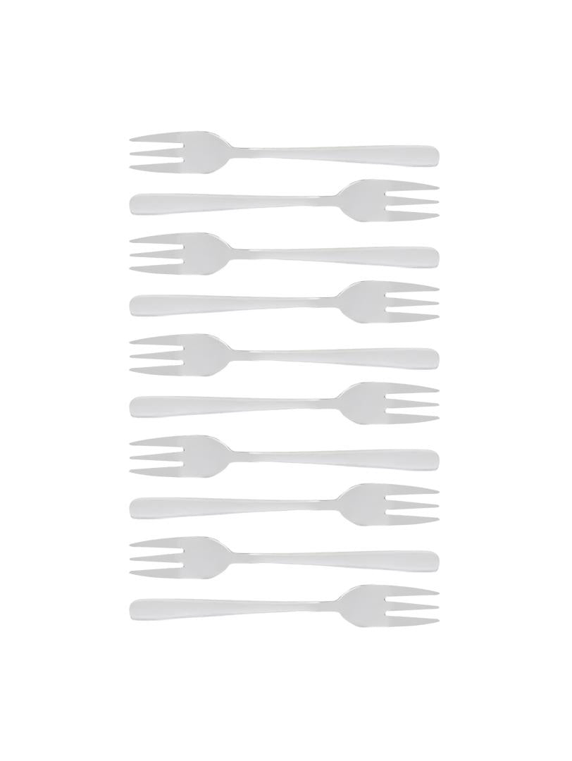Vienna Silver Dessert Fork Set 10 pcs Stainless Steel 14.8 cm