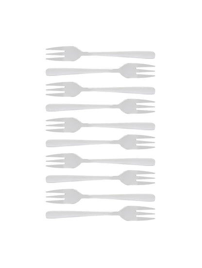 Vienna Silver Dessert Fork Set 10 pcs Stainless Steel 14.8 cm