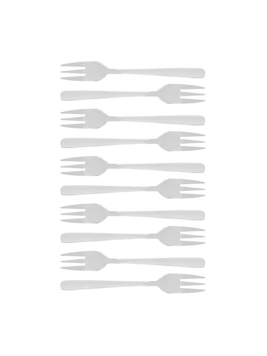 Vienna Silver Dessert Fork Set 10 pcs Stainless Steel 14.8 cm