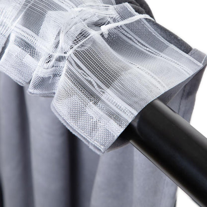 B2 Velvet Dark Grey Blackout Curtain