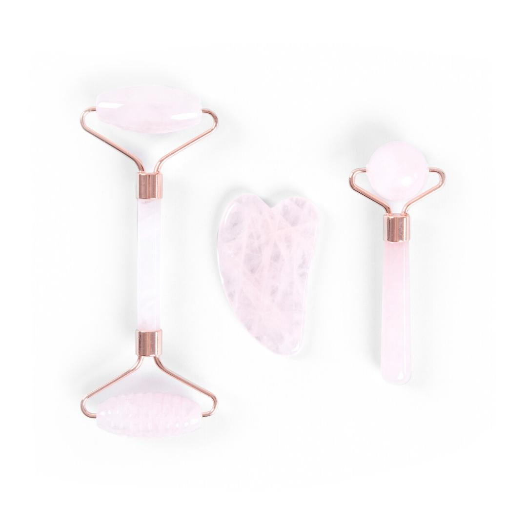 ASTRAL Face Massage Accessories Set Jade Pink 3 Pieces