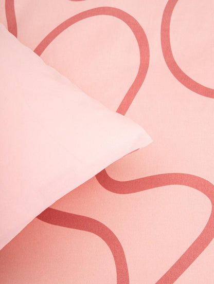 Bed linen set EC FLEUR Pink Microfiber Bed Linen Set 220x200 cm with Pillowcases