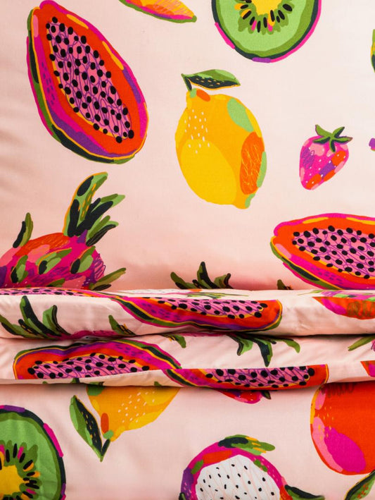 Bed linen set FRUTTI Microfiber Fruit Pattern Bed Linen Set 220x200 cm