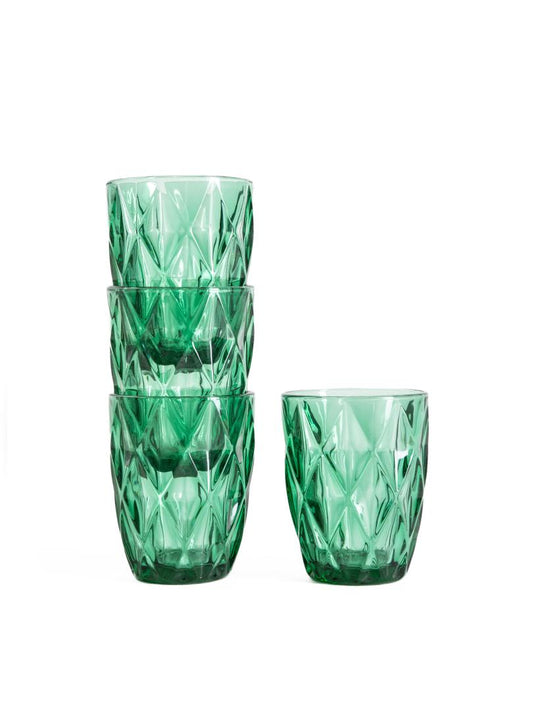 LUNO Green Glasses Set 4pcs 280ml