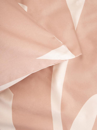 TARO Microfibre Bedding Set in Caramel and Beige 140x200 cm