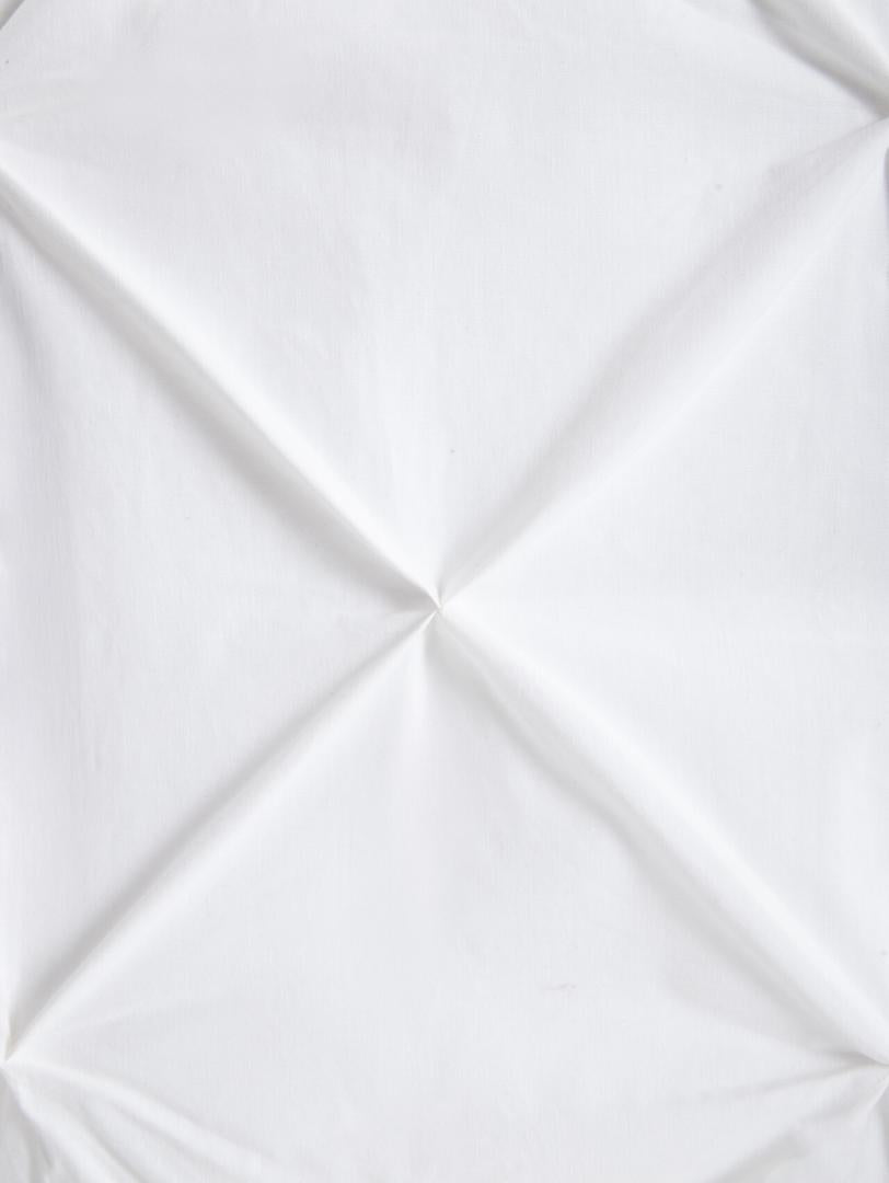 AUREA White Percale Bedding Set with Decorative Stitching 160x200 cm