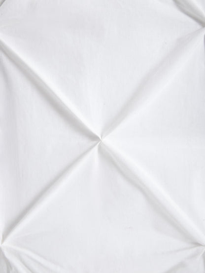 AUREA White Percale Bedding Set with Decorative Stitching 160x200 cm