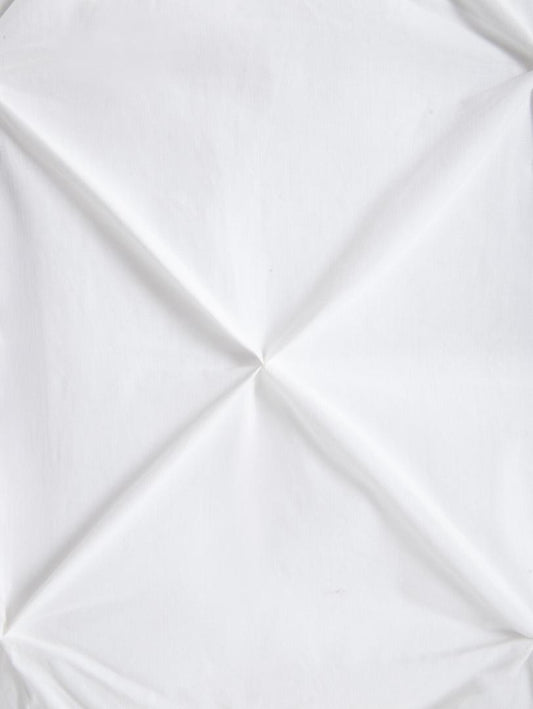 AUREA White Percale Bedding Set with Decorative Stitching 160x200 cm