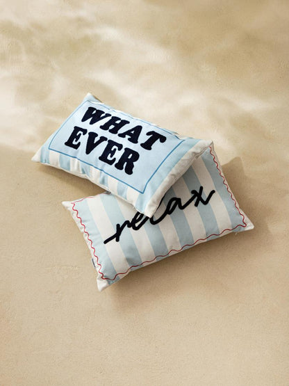 SUMMER JOY Decorative Cushion with WHATEVER Print 30x50cm