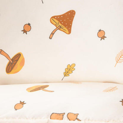 Bed linen set SHROOM Microfiber Bed Linen Set with Mushroom Design 160x200cm + 2x70x80cm