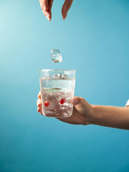 CEPILLO Glass Mug with Cherry Design 0.4L